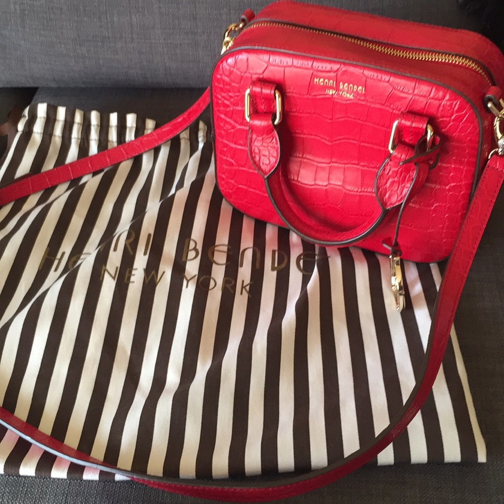 Henri bendel red mini satchel